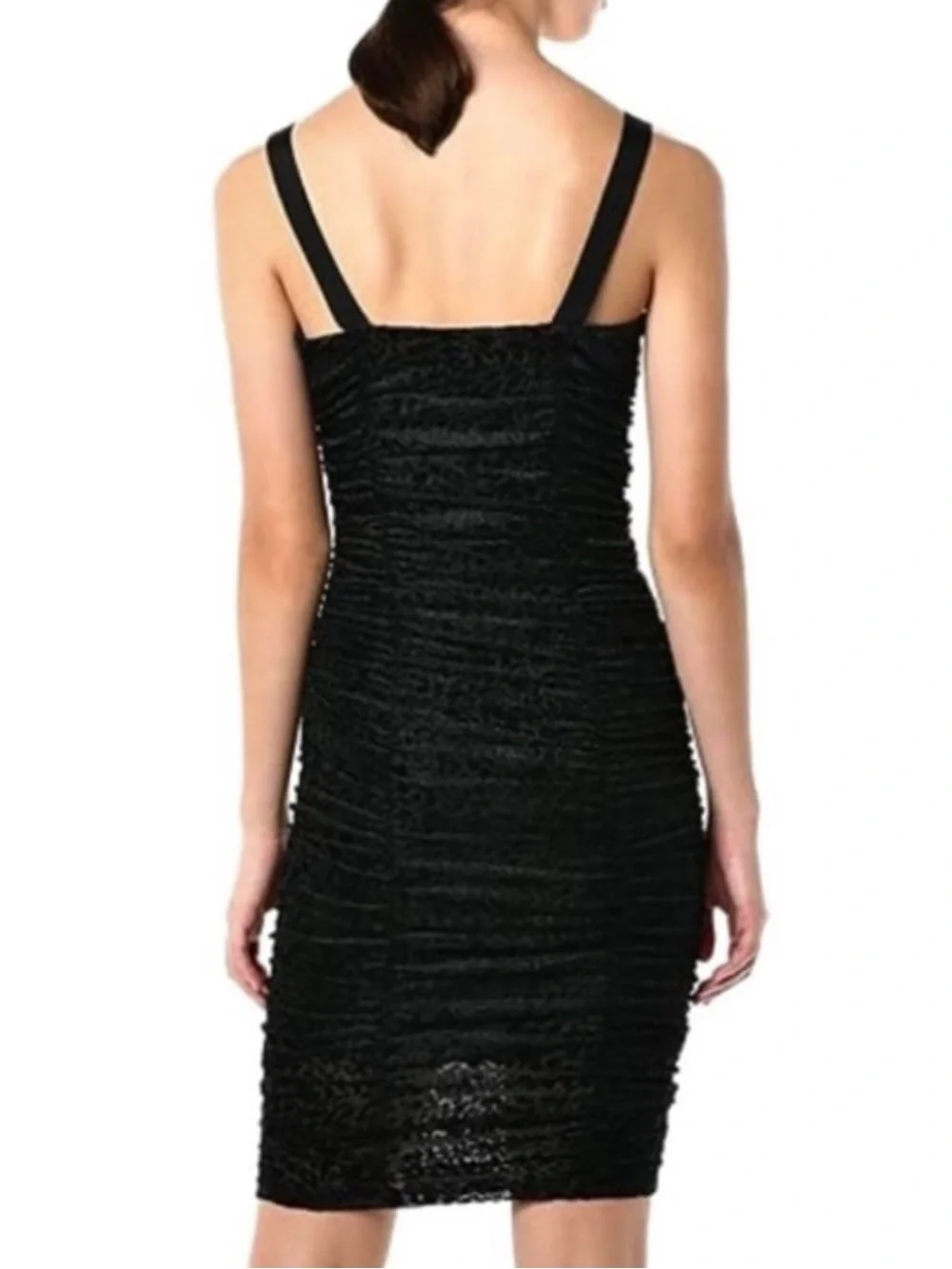 NEW LIKELY BLACK LEOPARD BURNOUT VELVET RUCHED MINI DRESS - Picture 7 of 8